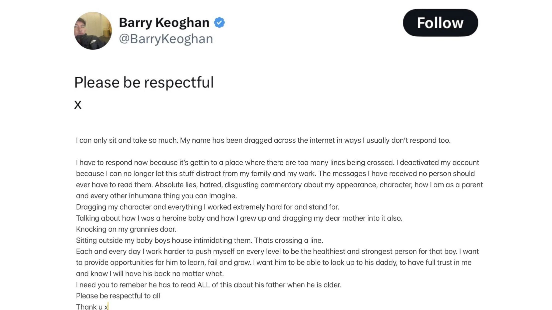 Barry Keoghan reveals why he deactivated his account