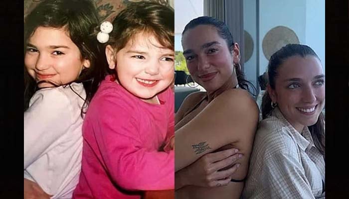 Dua Lipa has two siblings: a sister Rina and a brother Gjin